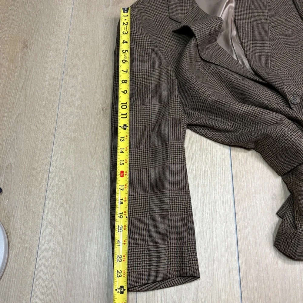 Chaps Ralph Lauren Mens 44R Blazer Silk Wool Brown Glen Plaid‎ Sport Coat Canada